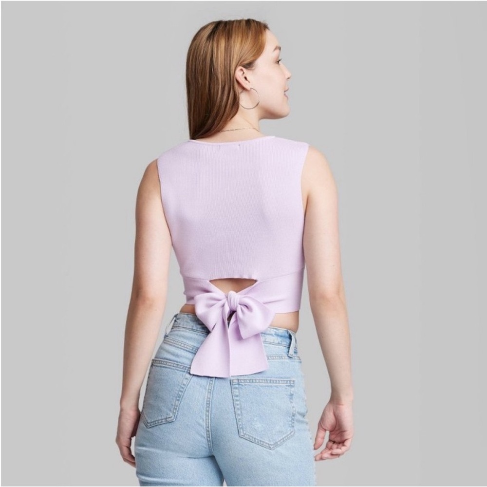 Wild Fable Sleeveless Sweater Tie-Back Top